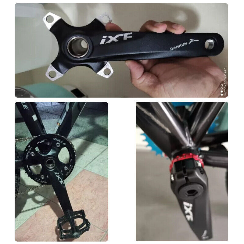 Bike Crank Set 64/104BCD Mountain Bike 170mm Hollowtech Crank Bottom Bracket US