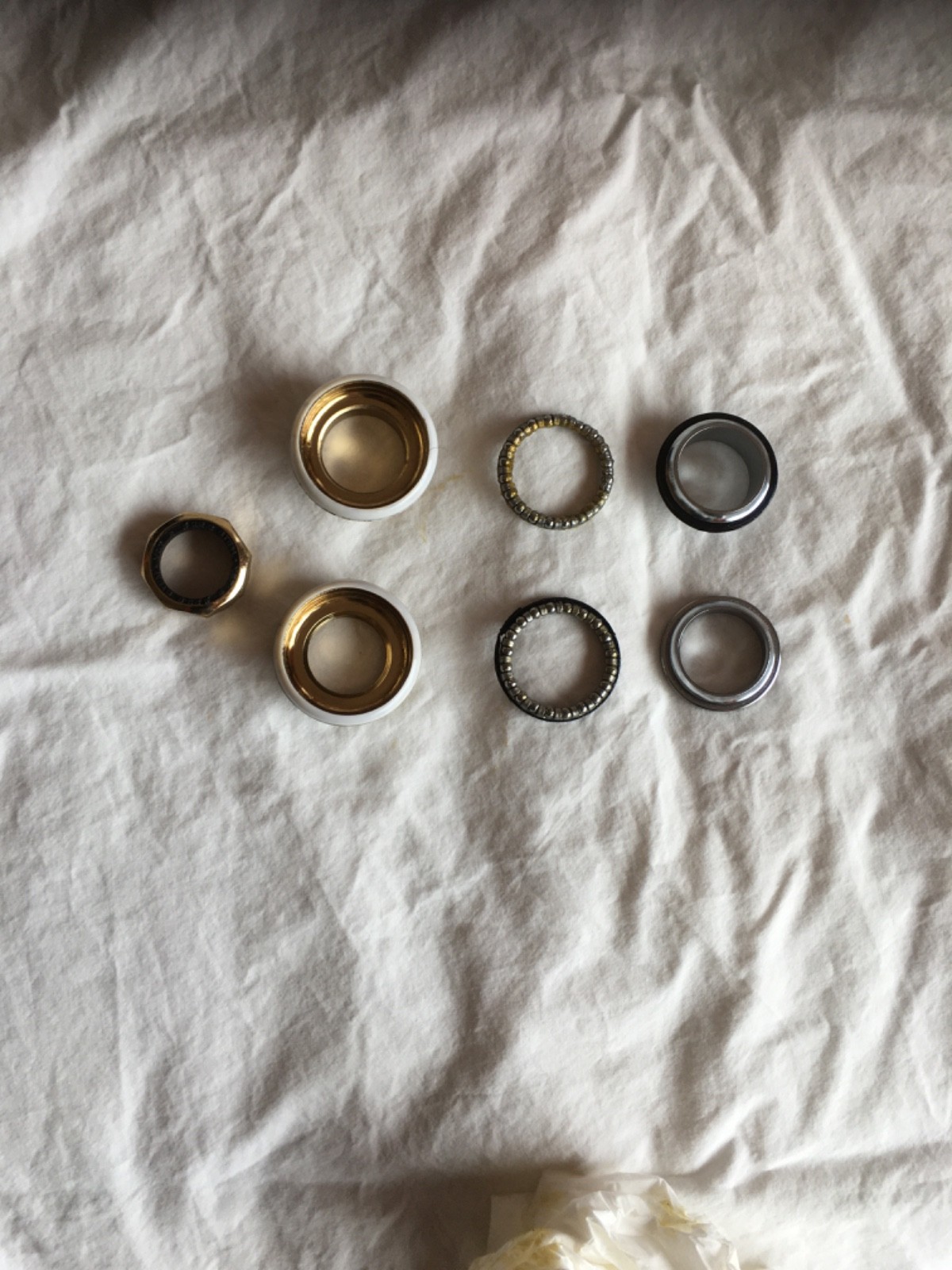1 inch english threaded headset gold/white
