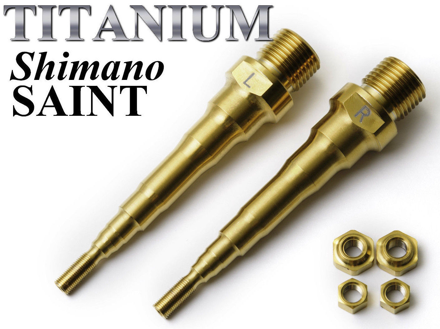 Shimano SAINT MX80 Titanium Pedal Axles 55g Lighter MTB Upgrade Black Kit