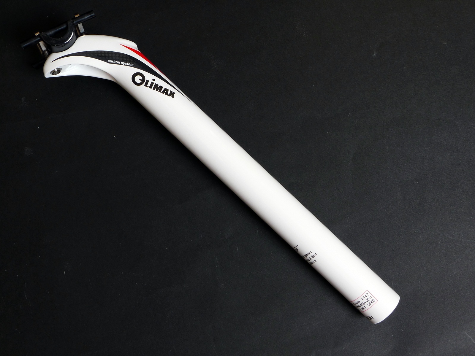 mr-ride 31.6x350mm 165g Climax SP03B carbon SeatPost SB25 Ti bolt White