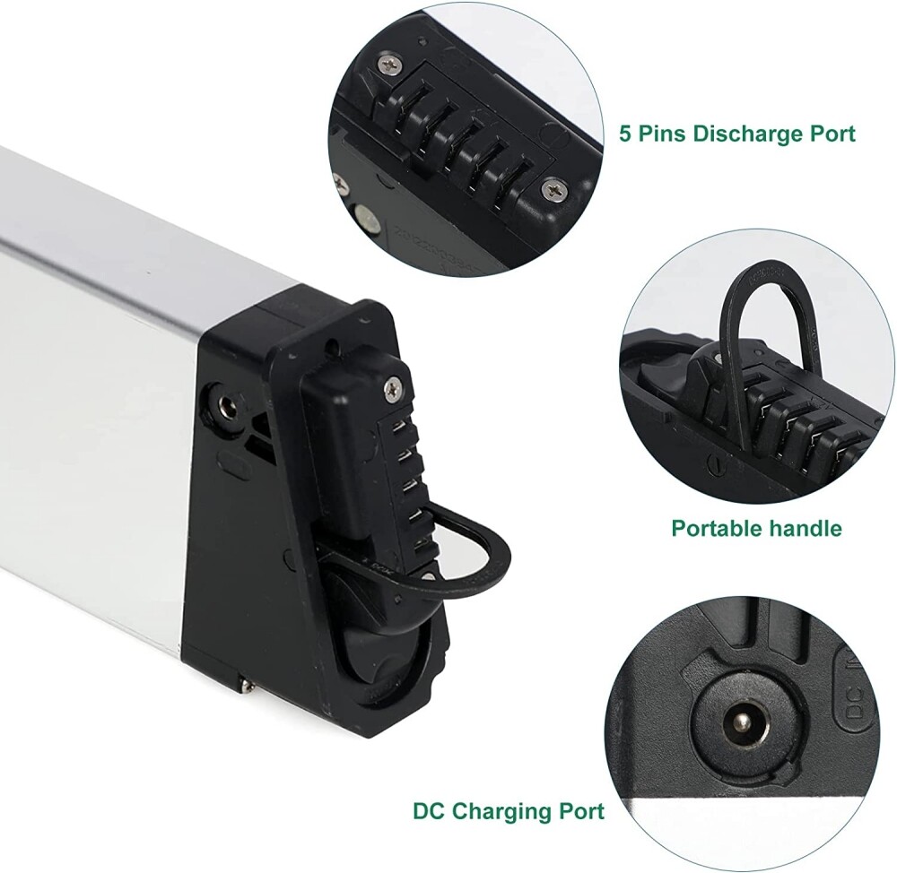 Rechargeable EBike Battery With Key & Charger 48V 14Ah 250W-500W-1000W E-Bike
