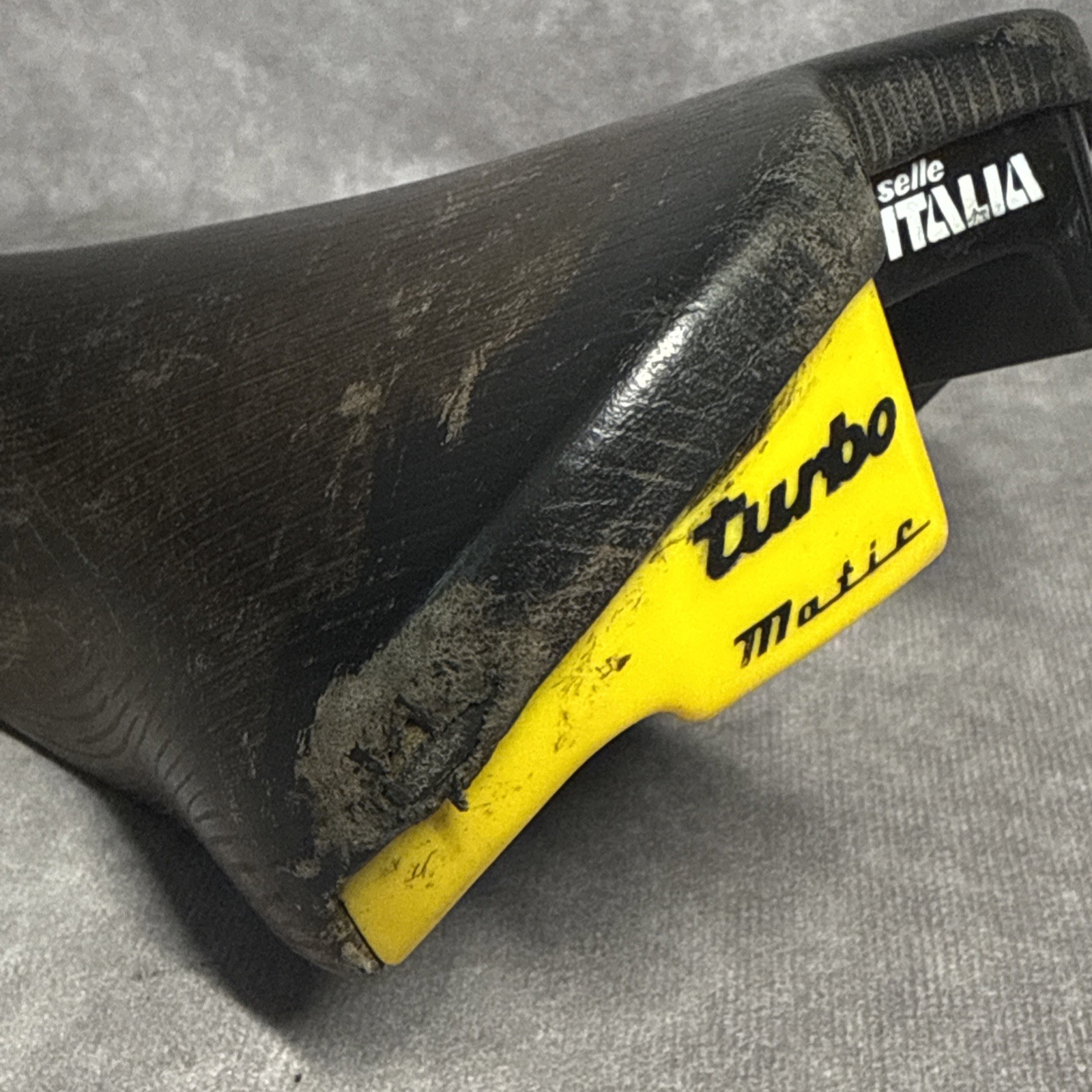 Vintage Selle Italia Turbo Matic Yellow Saddle Turbomatic 1990s Italy