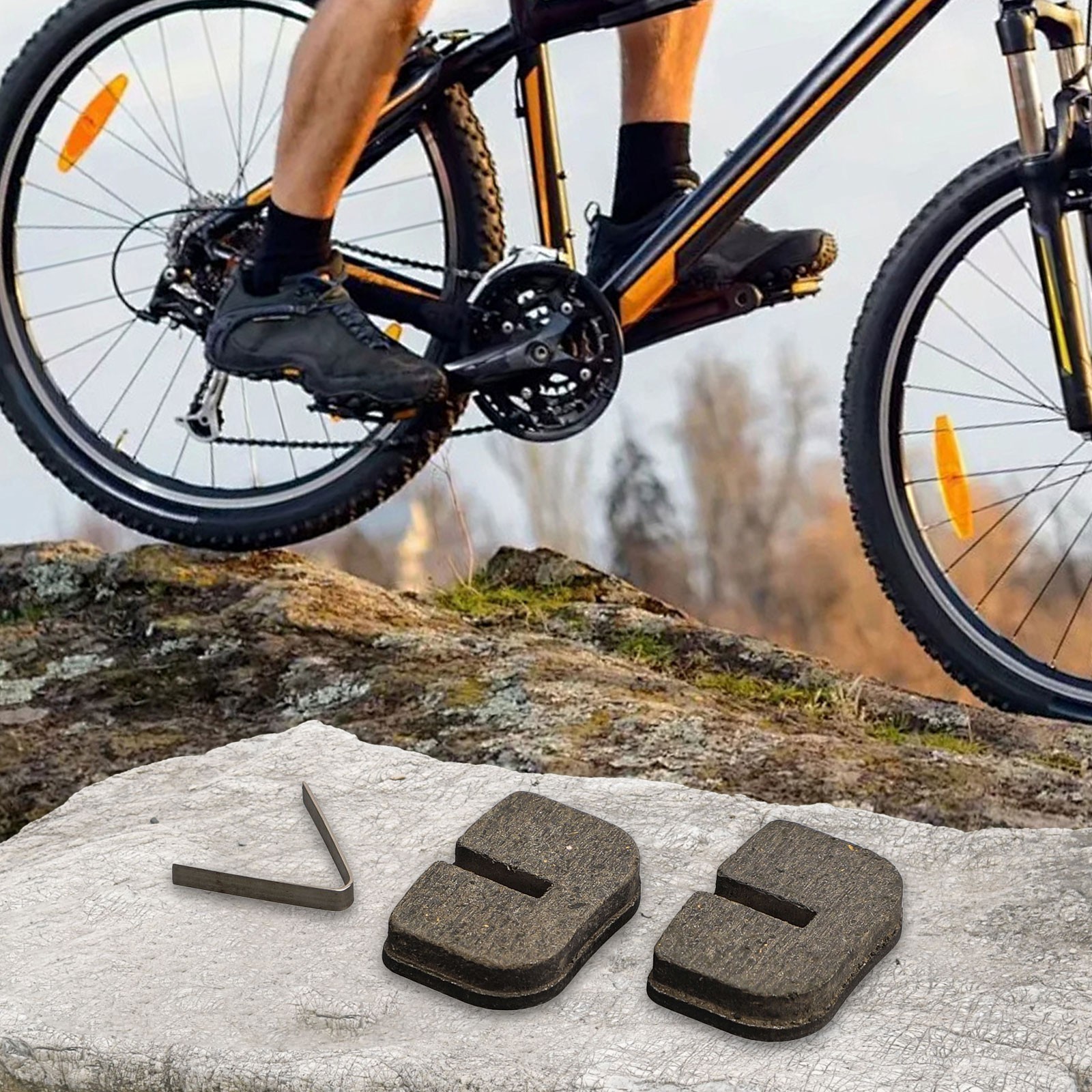 For Pocket Bike Brake Pad Resin Metal Long Service Life Silent Noiseless