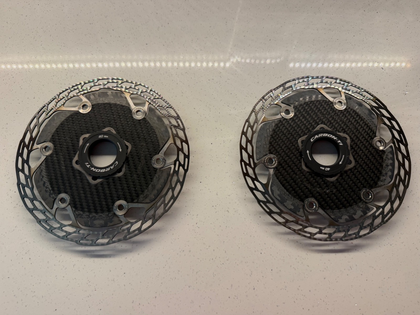Carbon Ti (Rotor AERO) Pair of steel carbon 160 mm Lock Disc Rotors