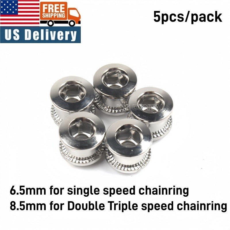 MTB Road Bike Chainring Bolts Steel Single Double Triple Speed Nut Screw 8.5/6.5