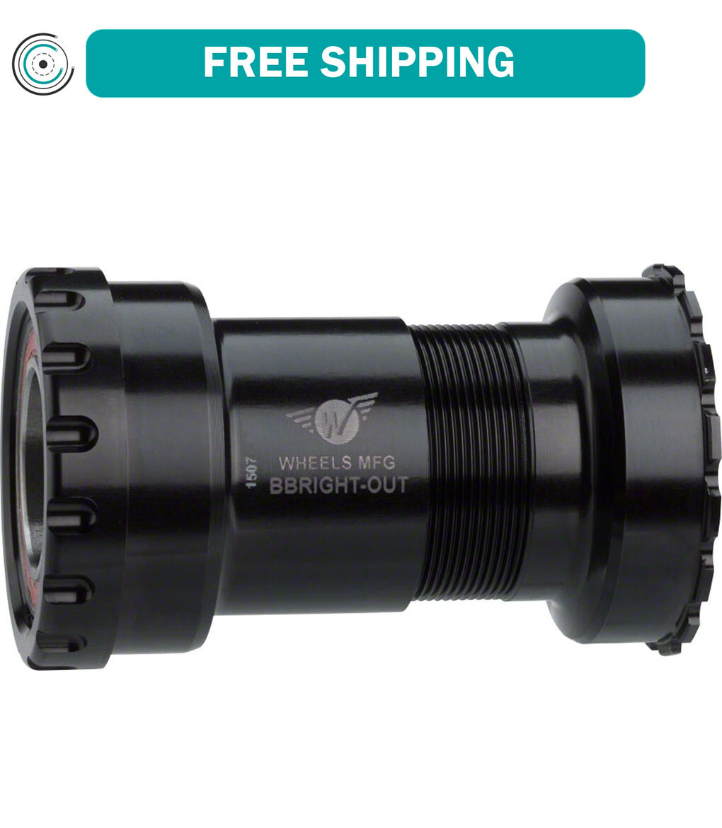 Wheels Manufacturing BBright to Bottom Bracket Angular Bearings Black