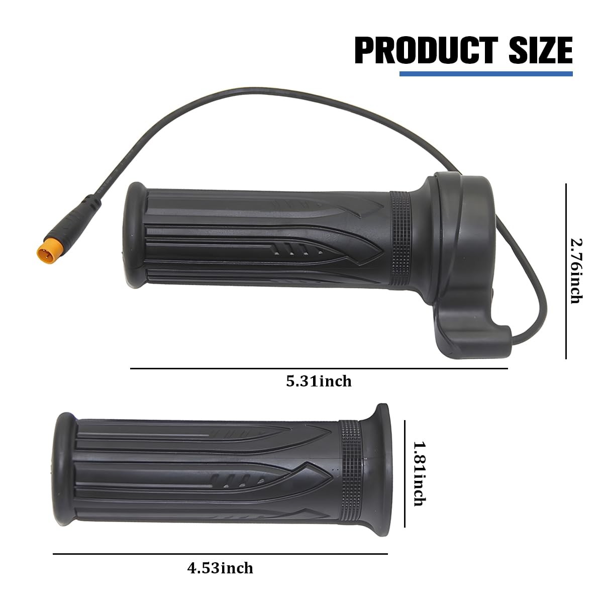 Waterproof Ebike Throttle Handlebar Electric Bike Speed Control Half Twist