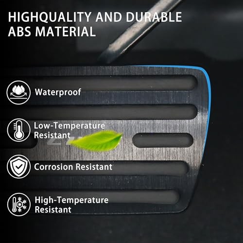 Pedal Covers Anti-Slip Foot No Drilling Aluminum Non-Slip Glossy Black