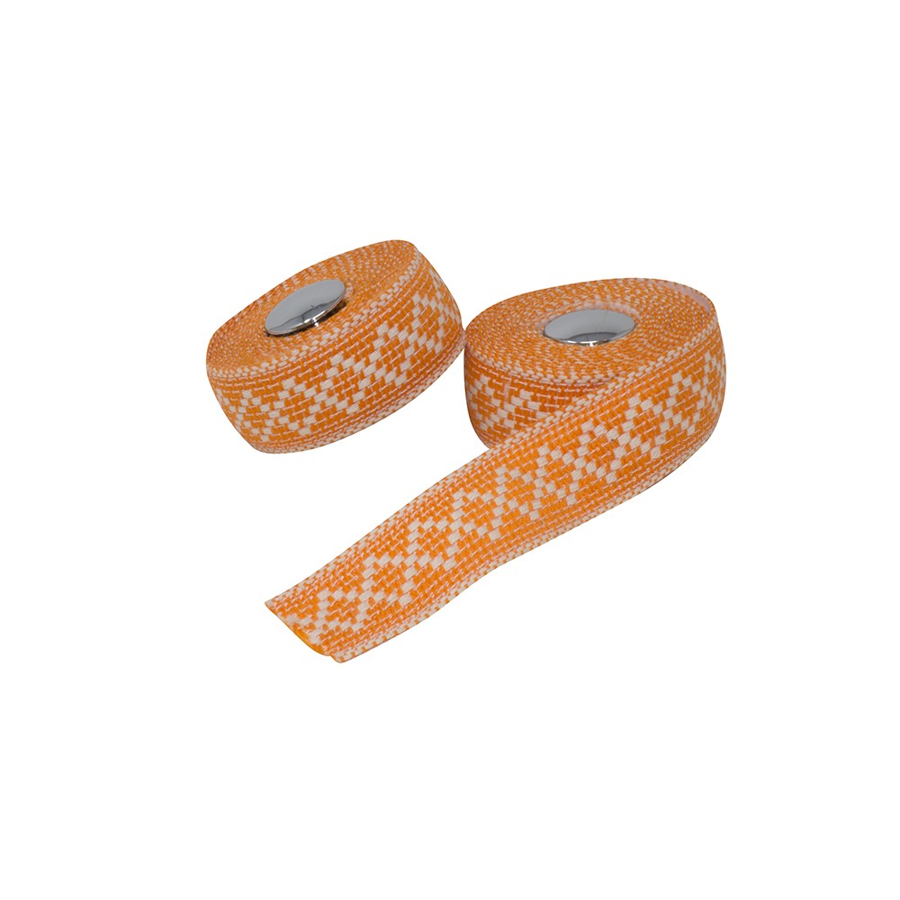 Woven Diamond Road Touring Bicycle Bike BTP Handlebar Tape Orange/White