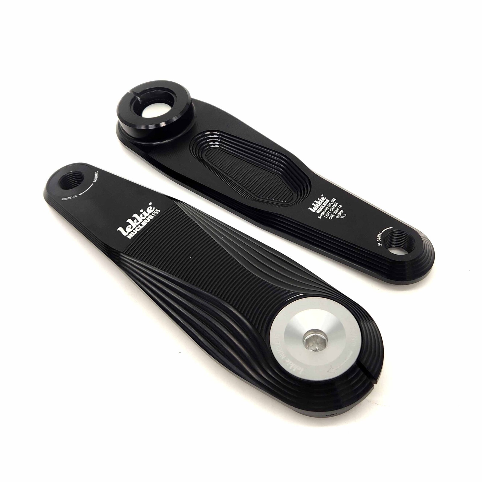 Nucleus Shimano Ebike Cranks – 155mm – Black-silver