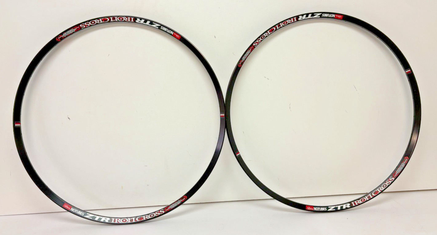 (2) Stan’s No Tubes ZTR Iron Cross 32-Hole Black Aluminum 700C/29er/622×21 Rims