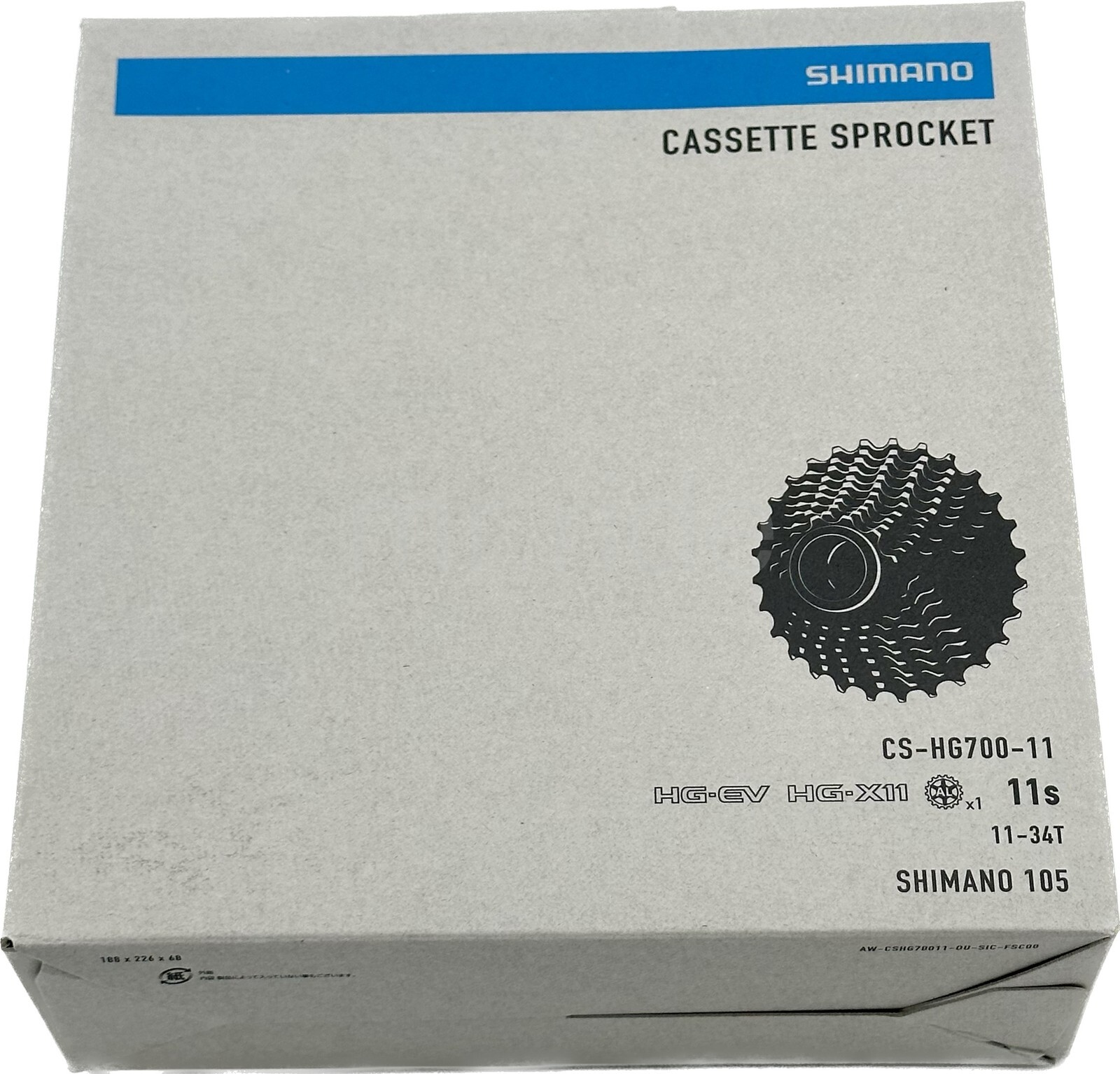 Shimano 105 CS-HG700-11 Cassette Sprocket 11 speed 11-34T+CN-HG601 Chain 116L
