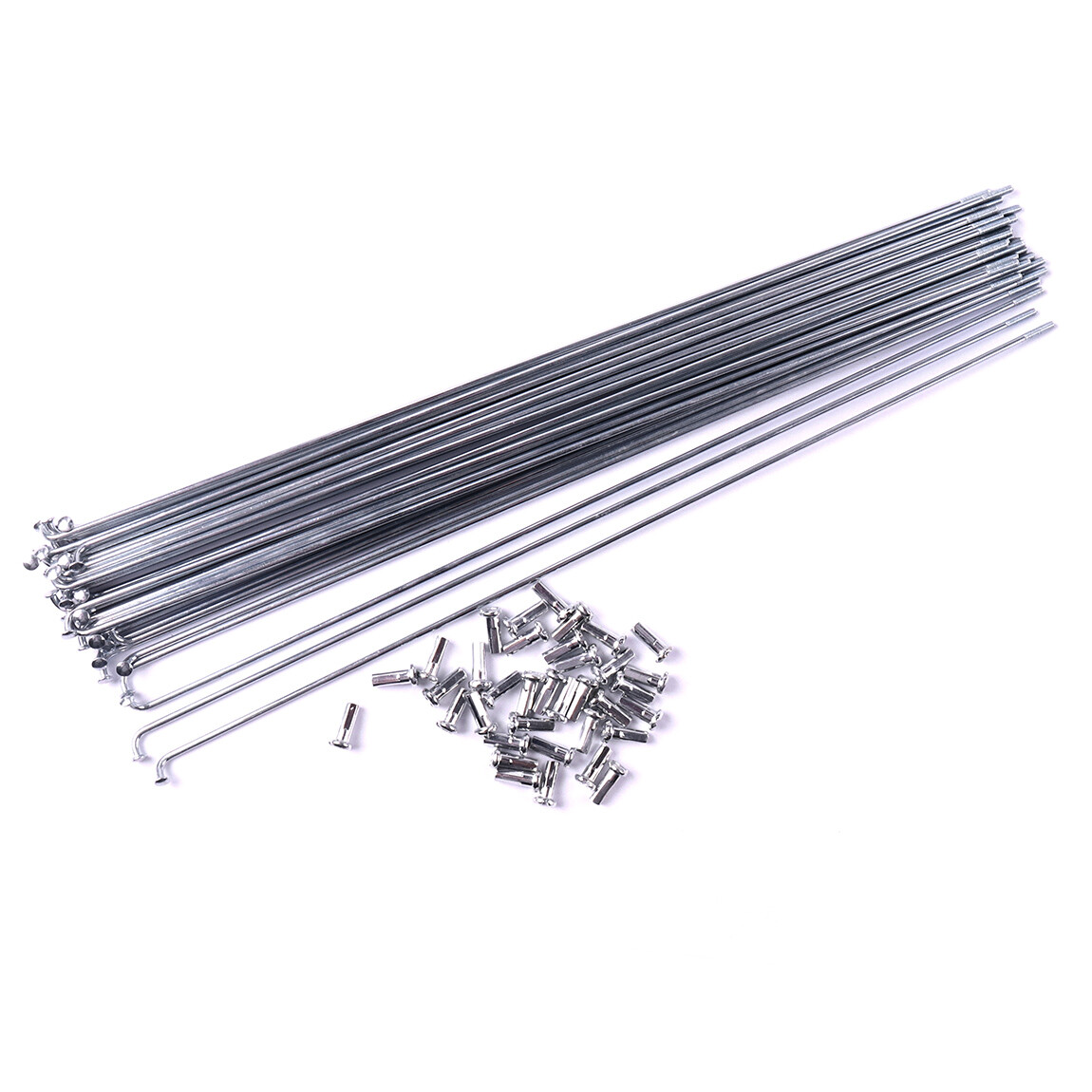 36pcs Bicycle Spokes 13# Stainless Steel with Nipples Silver 305mm 260mm