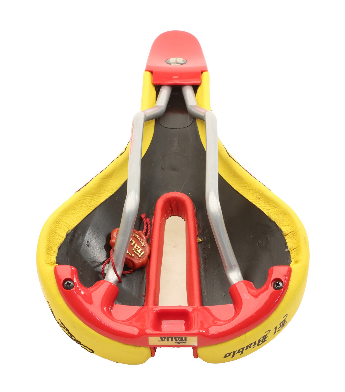 Selle Italia Mythos Saddle Claudio Chiappucci El Diablo Yellow/Red NIB NOS NEW