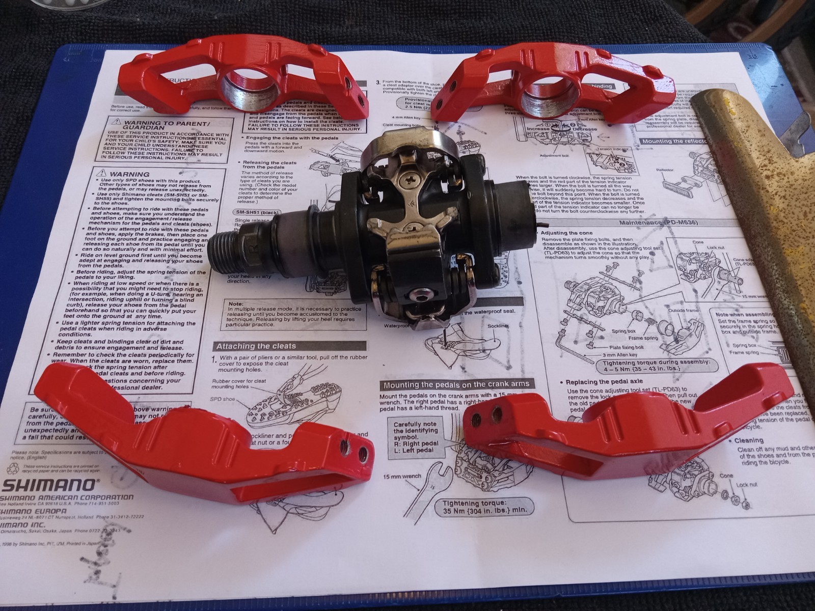 Vintage Shimano DX PD-M636 9/16 Pedals & Rebuild Service Availability