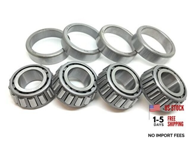 Trailer/Agricultural Hub Wheel WPS (TM) LM11949 LM11910 0.75” 4.0 Bearing Set