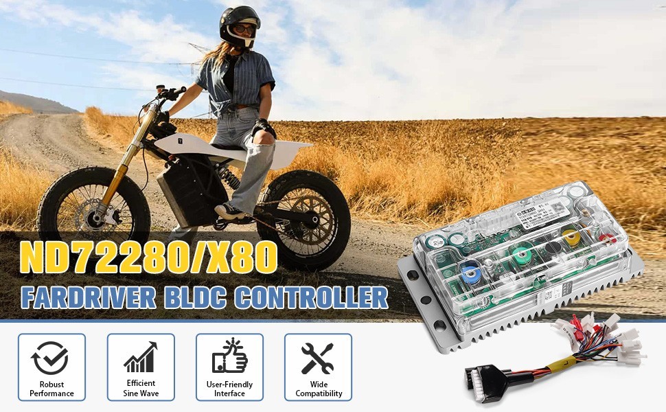 Fardriver 72V 280A Programmable BLDC Motor Controller for E-Bike Motorcycle