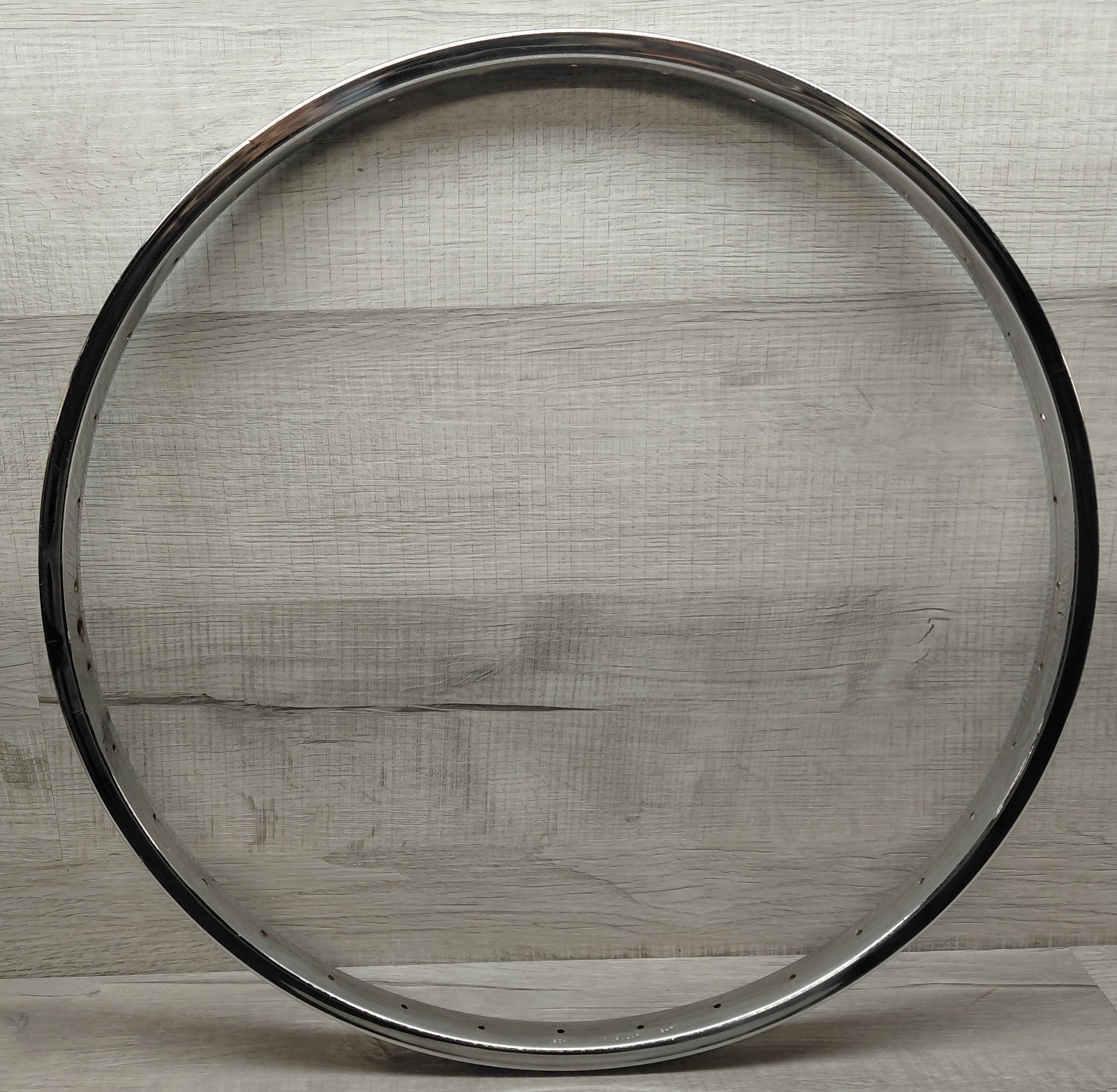 Vintage 26 X 1 3/4″ S-7 Chrome “Schwinn Tubular Rim” Stamped S-7 36 H Hoop Rim