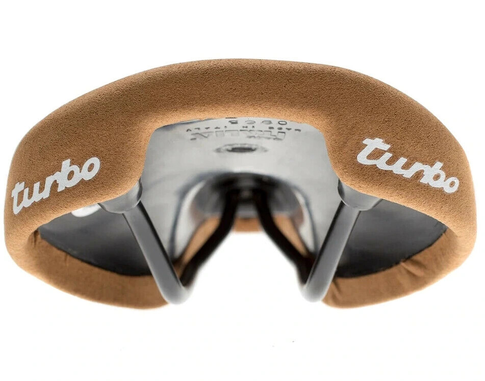 NEW SELLE ITALIA Turbo 1980 Vintage Bicycle Saddle FeC Alloy Rails: NUBUCK