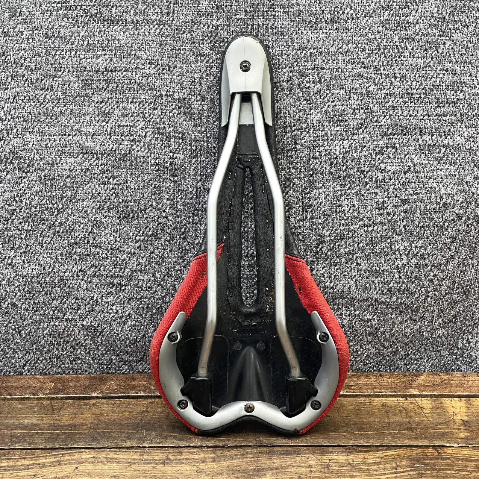 Vintage Bottecchia Seat Saddle Black Red Road Bike Cutout Road Bike CrMo Mens