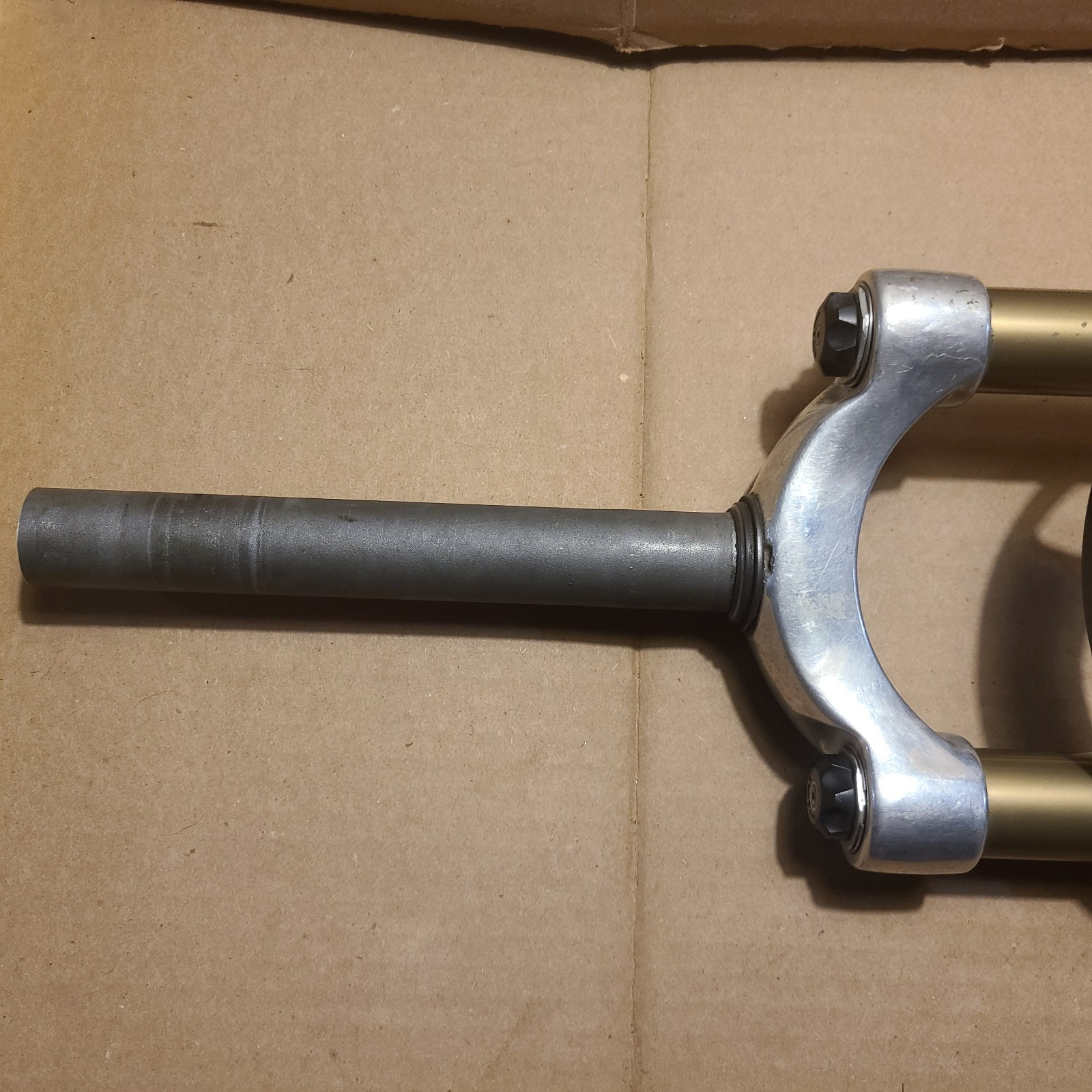 2000 Marzocchi Bomber Z3 QR20 26″ Suspension Fork Silver Italy, Blackspire Brace
