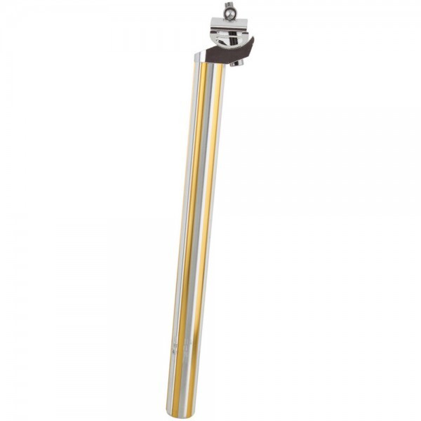 MCS BMX Seatpost,FLUTED 25.4mm Oldschool GT BMX NEW SILVER/GOLD
