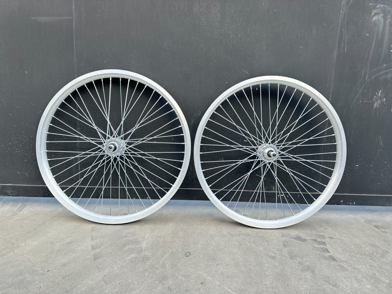 26 Inch x 2.35-3.5 Tire Spoke Wheelset 48x12G, Double Layer Alum Bike Wheel Set