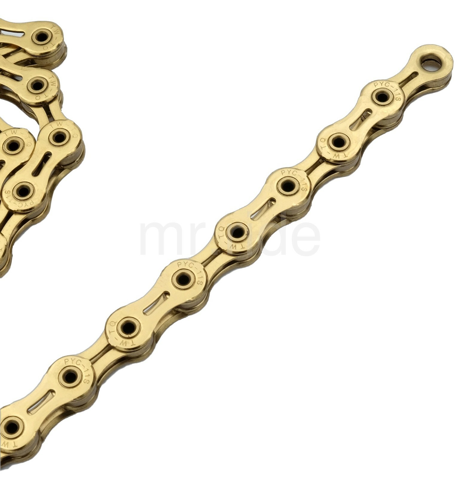 SwishTi SP1101 11-Speed 1/2″x11/128″ 116Link Bike Chain, Ceramic Coating Ti Gold