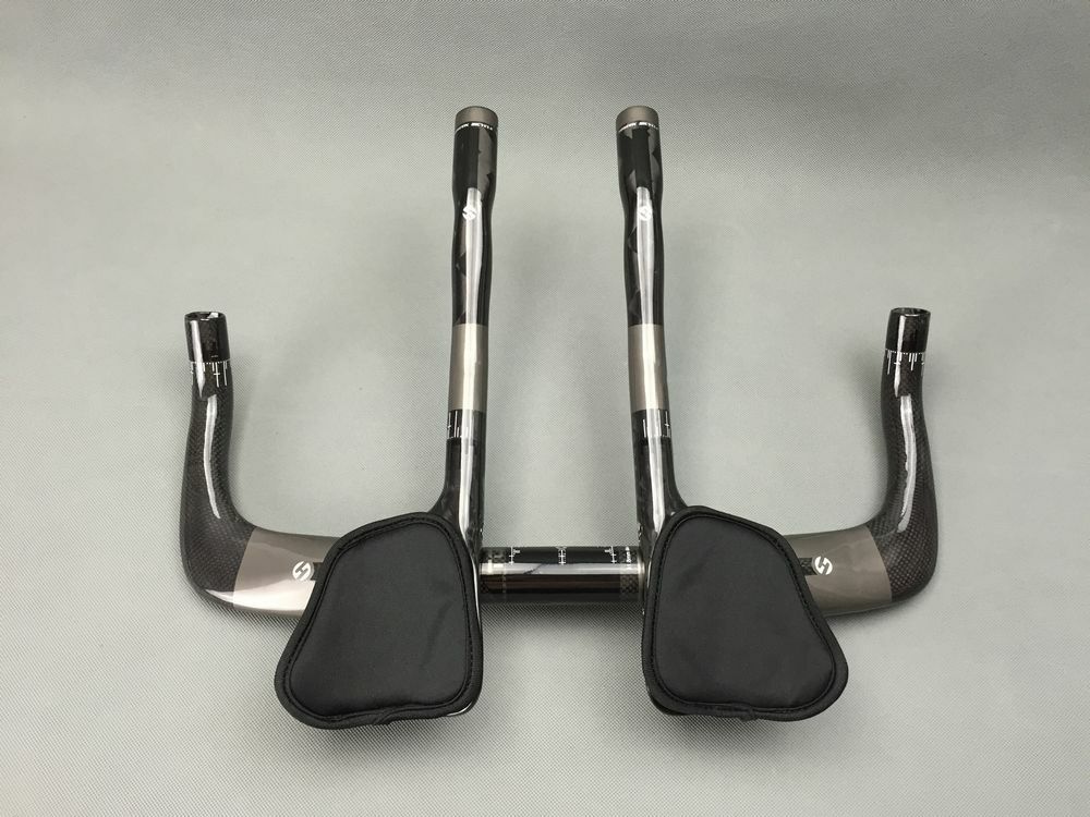 Carbon Fiber Bullhorn Rest Bar Time Trial Road Bike Handlebar 31.8*400/420/440mm