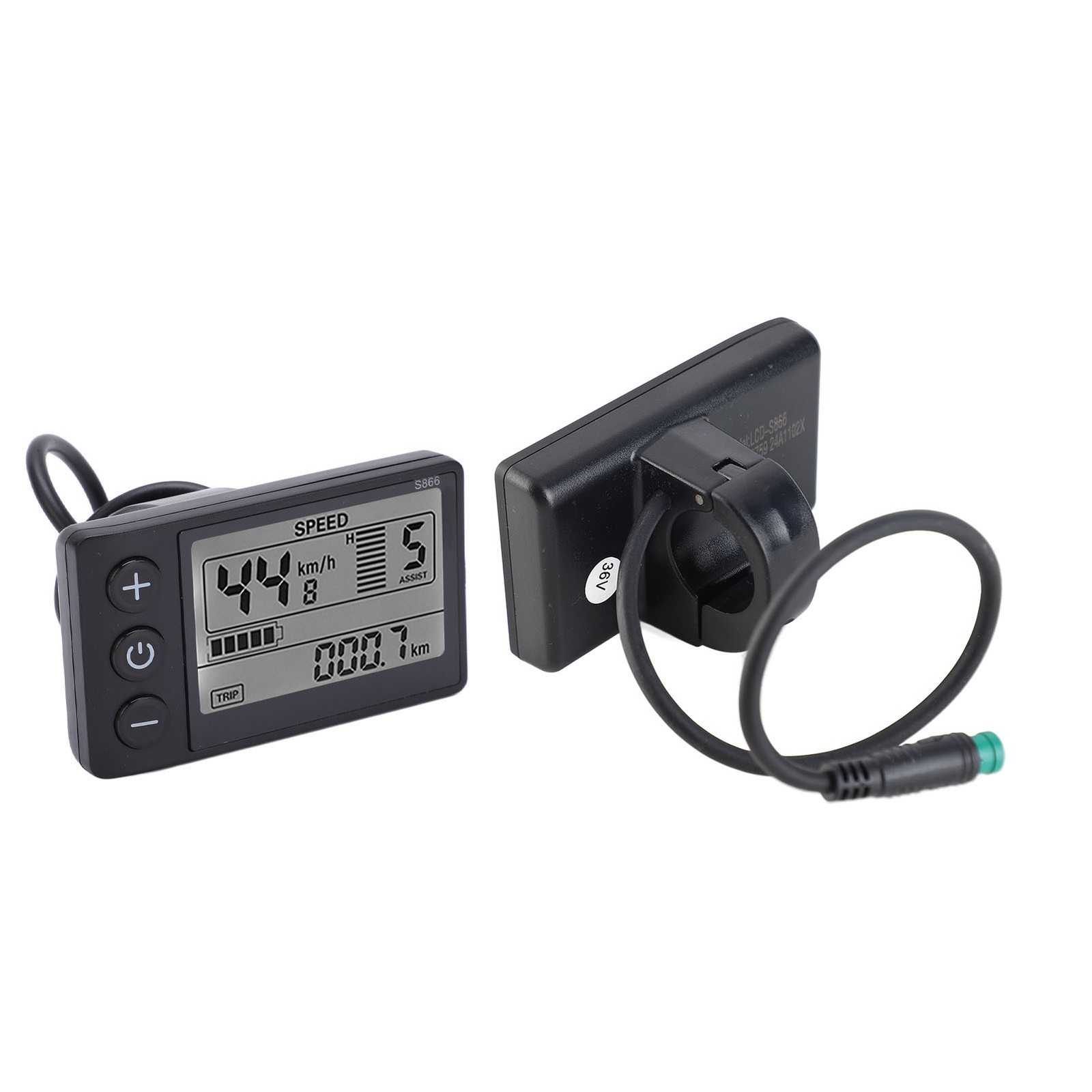S866 LCD Display 24/36/48V Compatible IP65 Waterproof E-Bike Data Monitor Panel