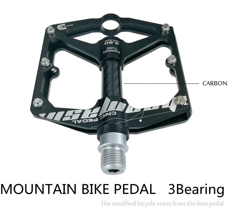 USA MTB Mountain Bike Pedals Aluminum Carbon Bicycle Flat Pedals 3 Bearings