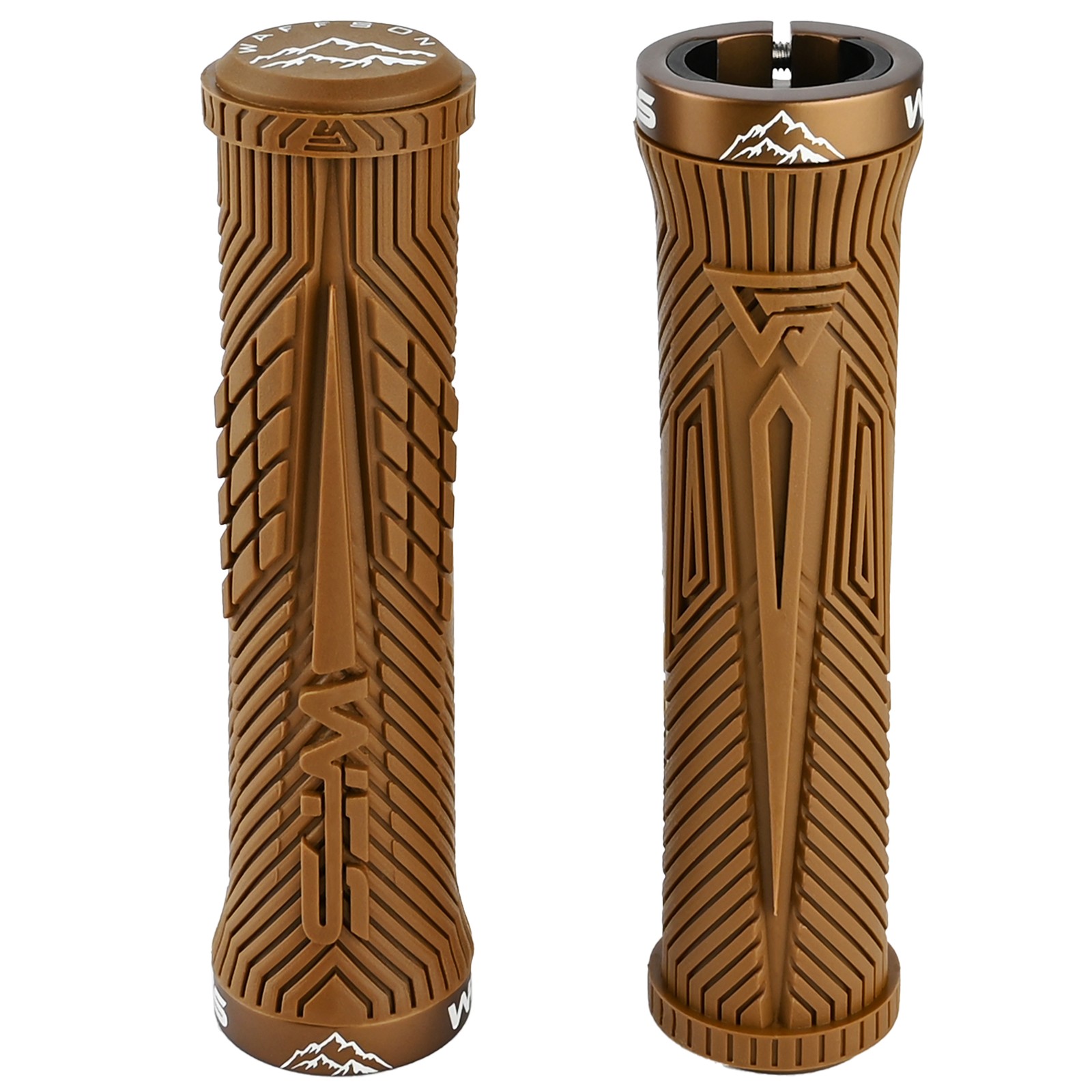 WFS Volatus MTB Grip – Lock-on , Anti-Slip , Single Clamp Bike Handle, Brown