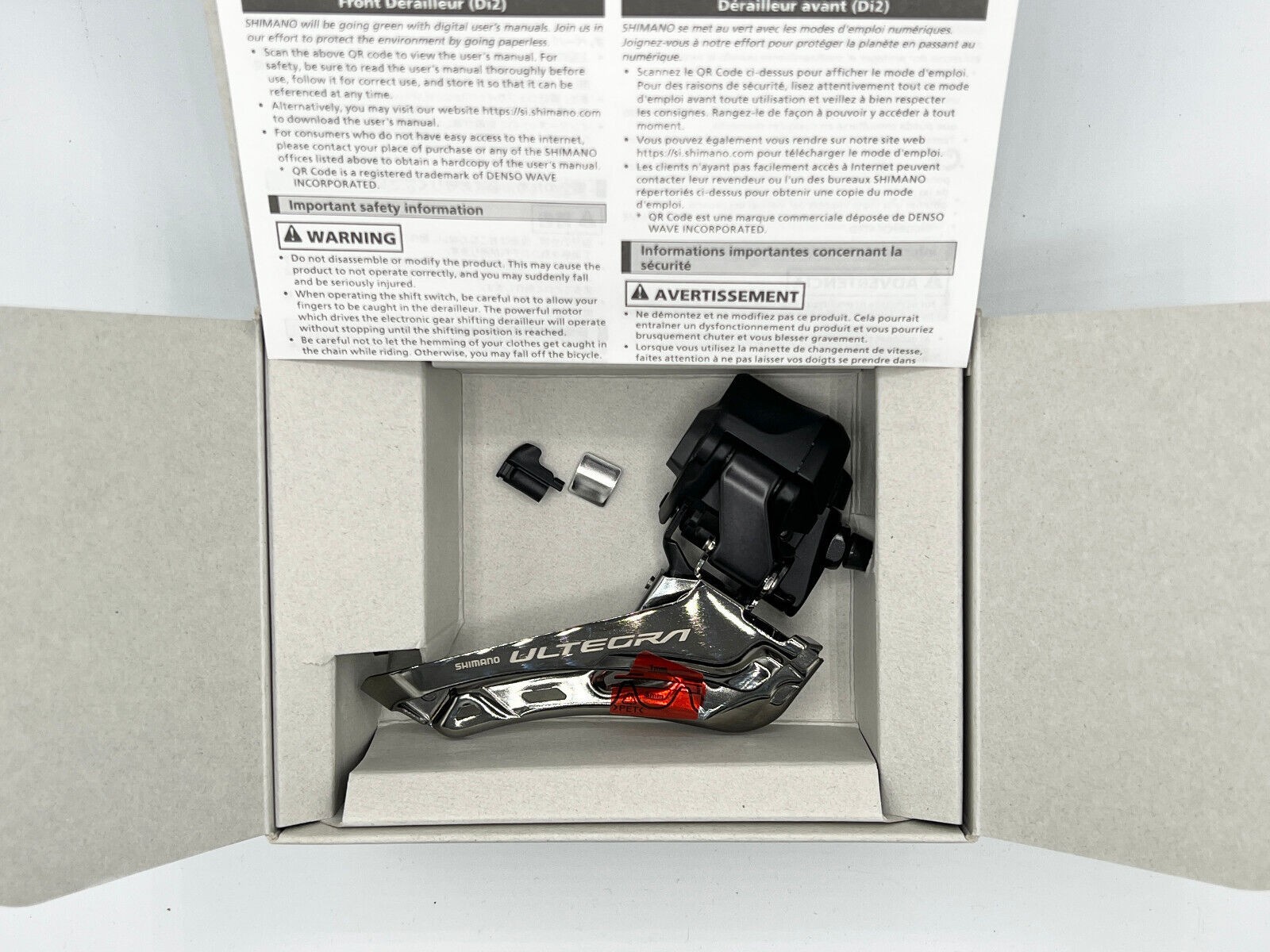 Shimano Ultegra FD-R8150 Di2 Front Derailleur 2×12-Speed Braze-On Road Bike