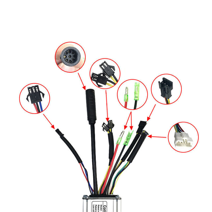 48V 36V 15A 8×5.2×3 cm Controller For 250W 350W Brushless Motor Electric Bicycle