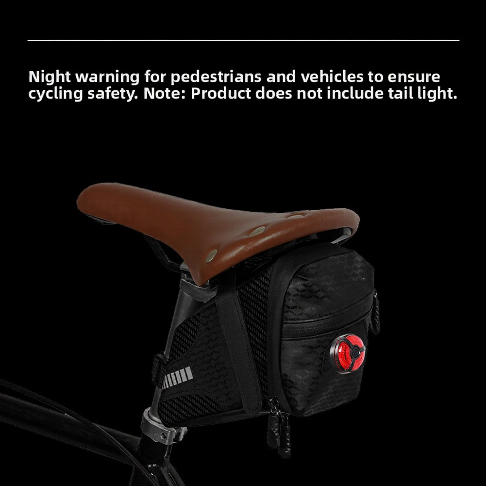 Reflective Black Bike Under Seat Bag 22x13x10cm Fits Pump Wallet Patch Kit