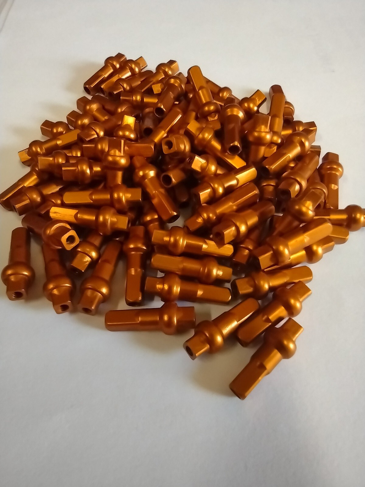 16mm DSN ORANGE Alloy Double Square spoke nipple 14g (2.0mm) Custom amounts