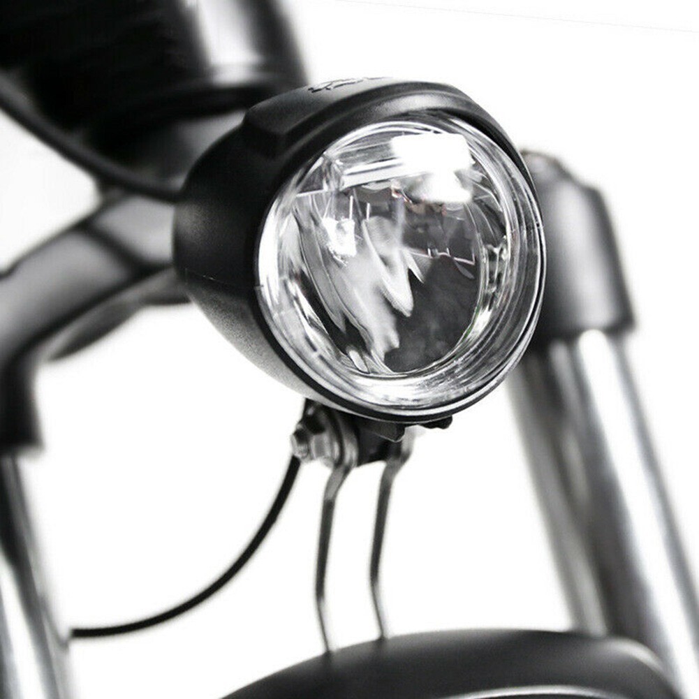 Led Light Headlight 6-80V Front Light Black Accessory For Electric Bicycle