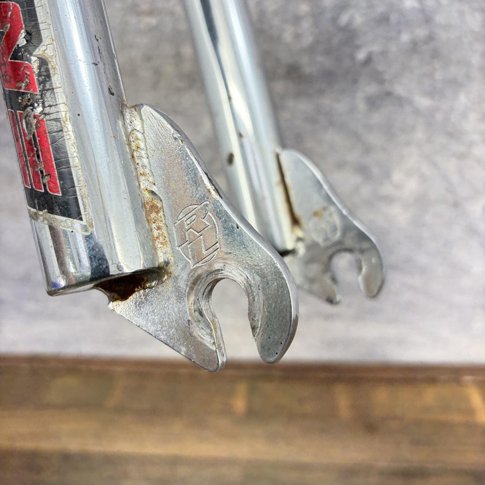 Vintage Redline BMX Fork 20in 1 In Threaded Chrome CRMO 3/8 90s OG 1997 BENT