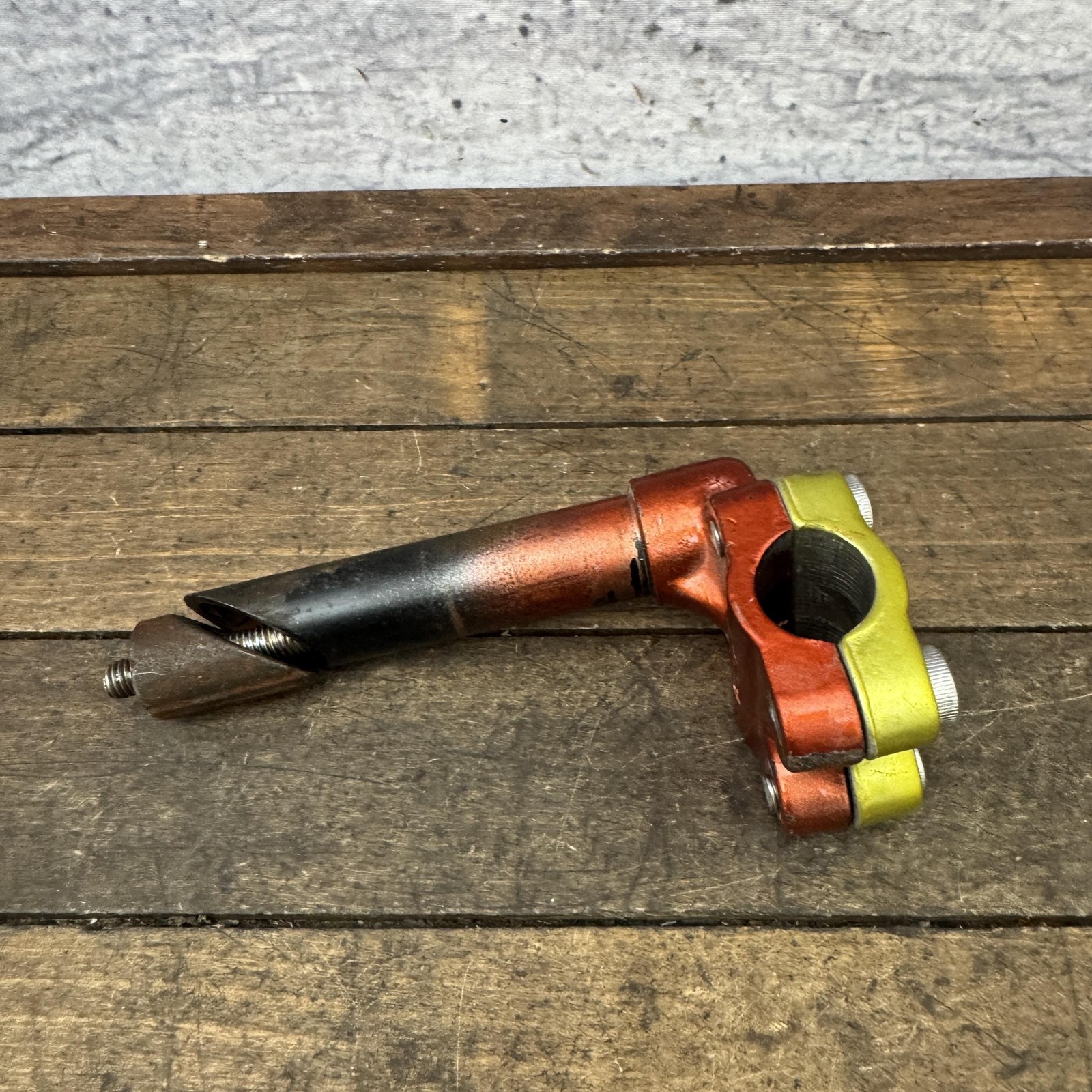 Vintage BMX Quill Stem Neck 21mm Red Yellow Painted Old School 70s 80s