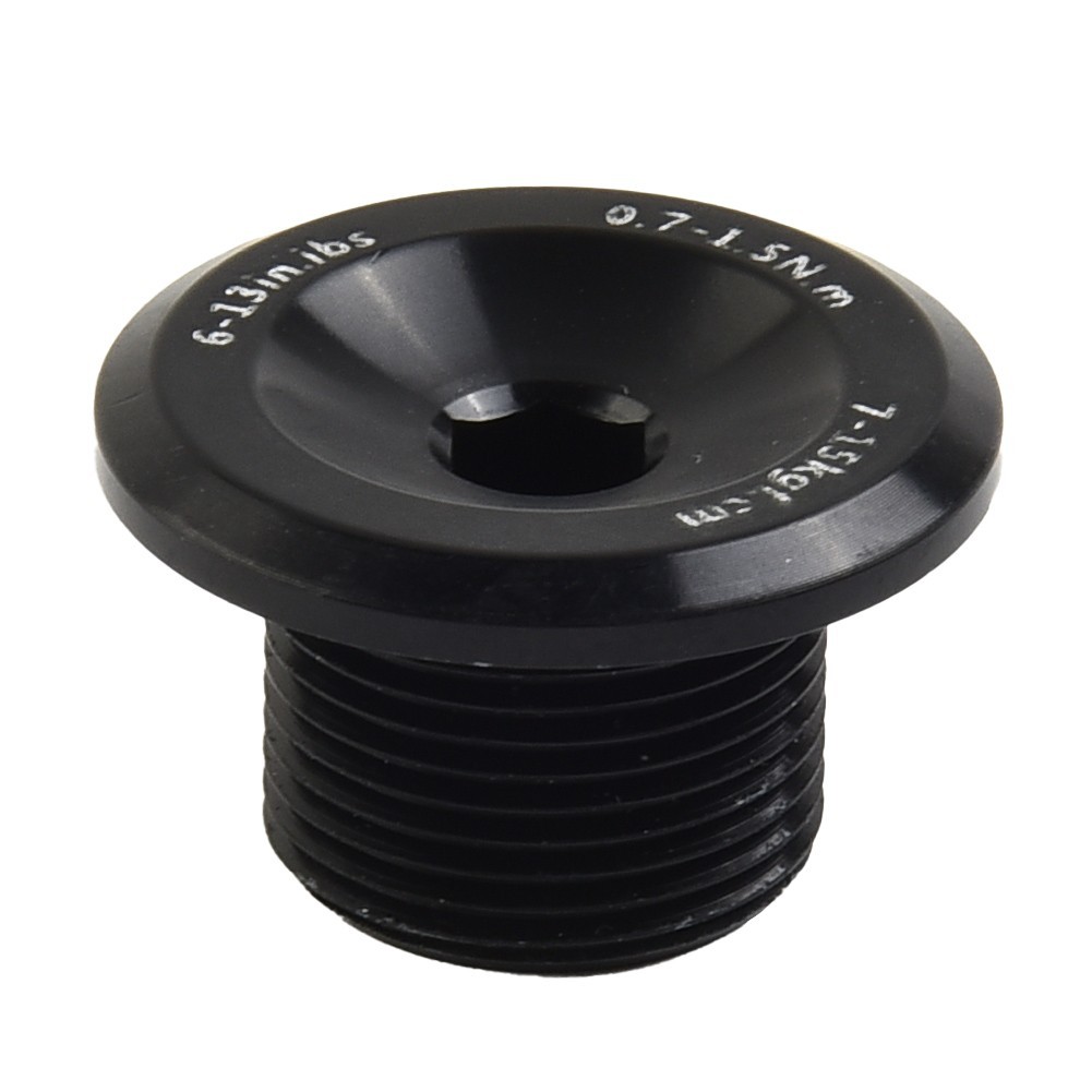 For Electric Bicycle Crank Screw Motor E-bike Bolt Black 23.8mm Nut 2PCS