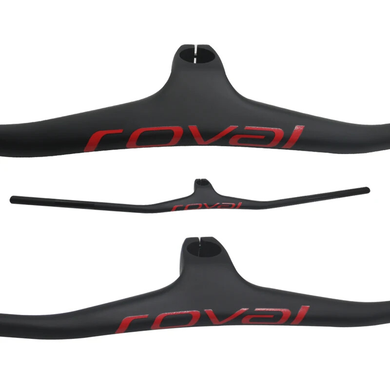 28.6mm -17 Degree Carbon Mountain Bike Integrated Handlebar with Stem 660-800mm