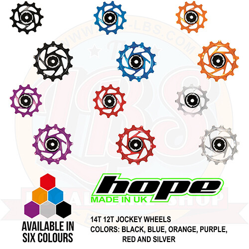 Hope Derailleur Jockey Wheel 11T, 12T, 13T, 14T/12T – All Options – New