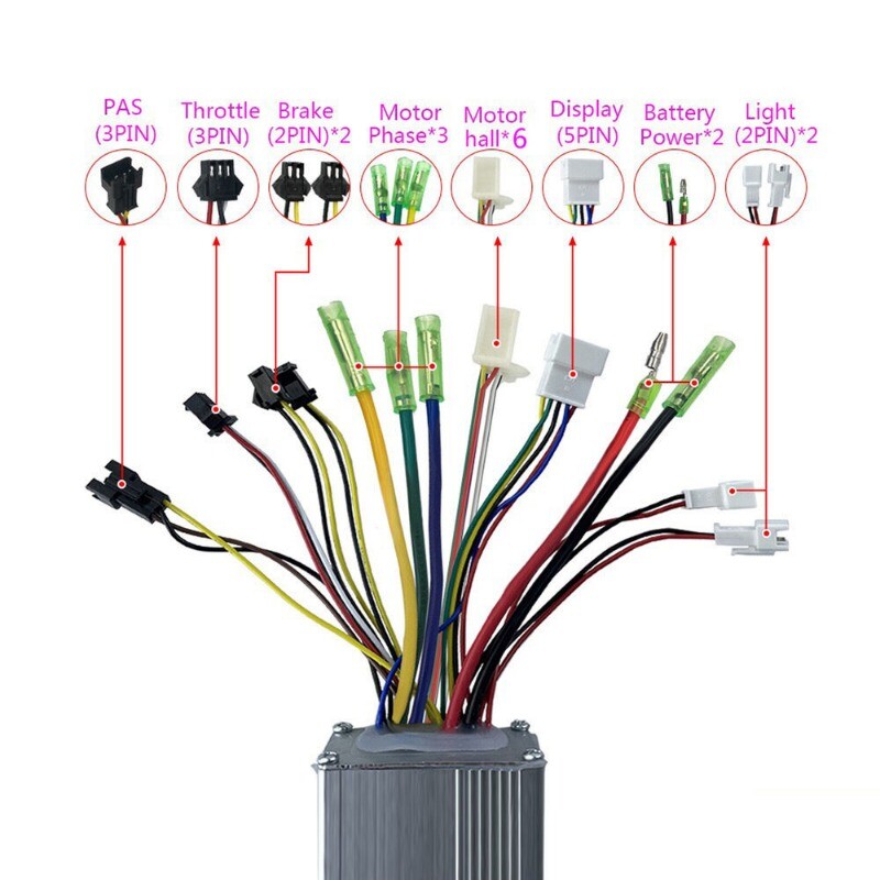 36/48V 500/750W Electric Scooter Brushless Controller Kit W/ LCD 866 Display 1PC