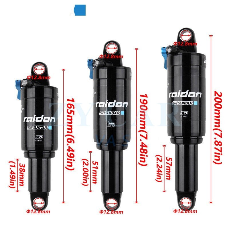 SR Suntour Raidon 165/190/200mm Air Rear Shock Absorber Downhill MTB Suspension