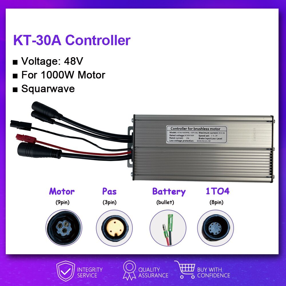 Squarewave Controller 15A-50A SM/Waterproof Plug Electric Bike Controller
