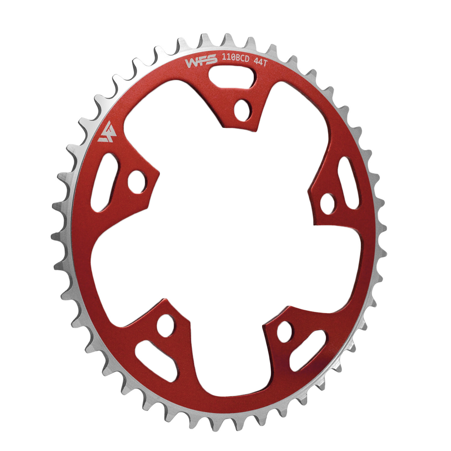 WFS Pulsar Chainring 44T 1/8″ 110mm Old School BMX Single Speed Fixie , Red