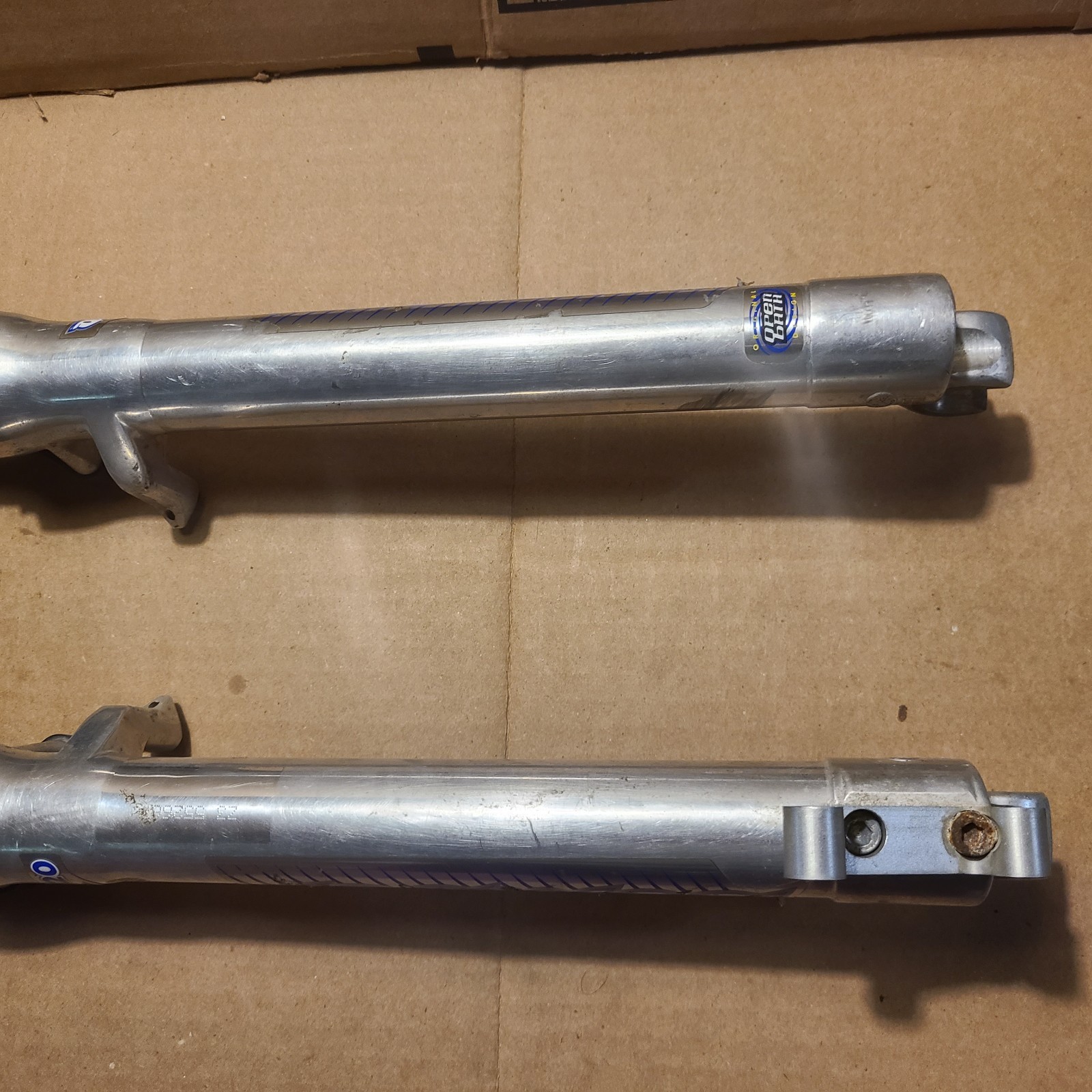 2000 Marzocchi Bomber Z3 QR20 26″ Suspension Fork Silver Italy, Blackspire Brace