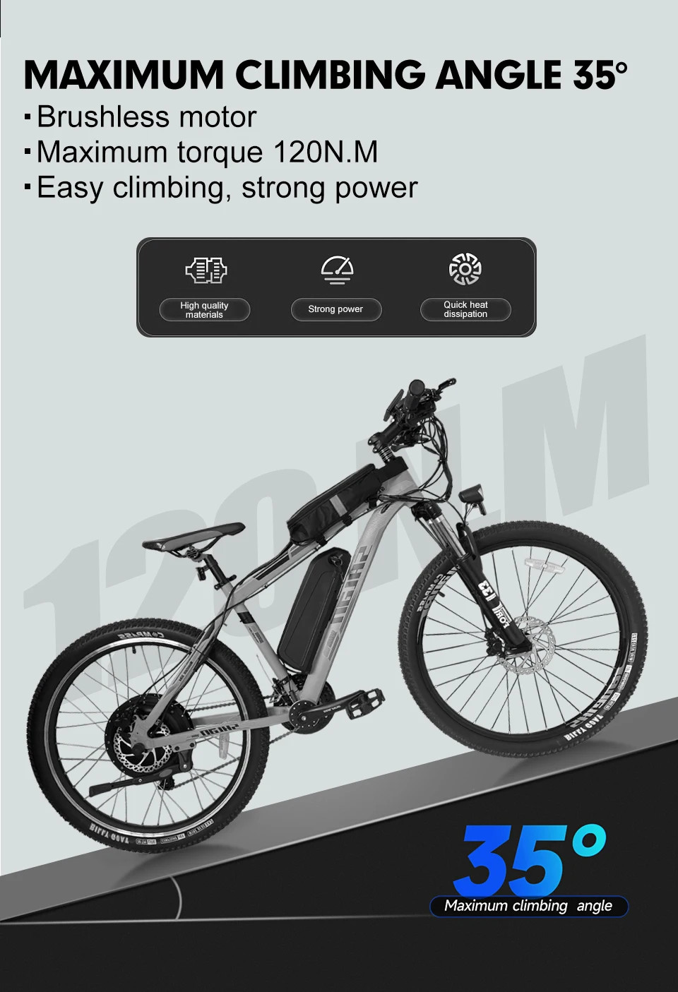 MTB Electric Bike 48V 72V 1000W 1500W 2000W 3000W Front Rear Hub Motor Wheel