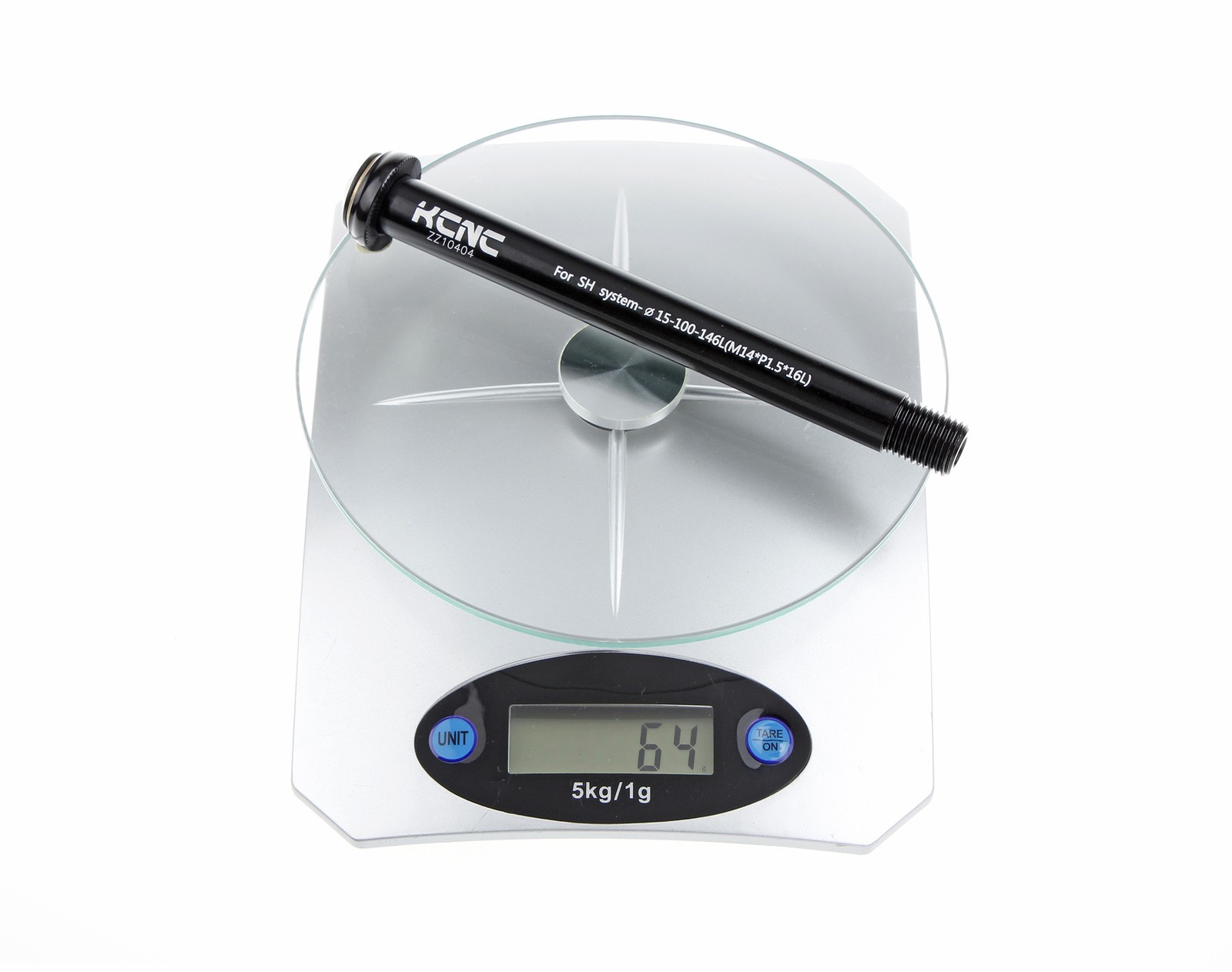 KCNC KQR08 Front Thru Axle 15x100mm for Shimano FOX M14x1.5 Black CNC Skewer