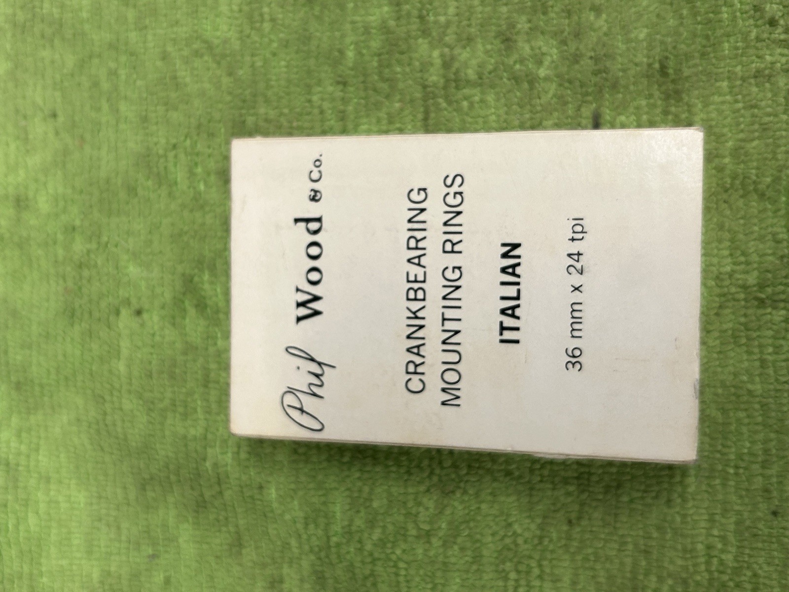 VINTAGE NOS PHIL WOOD CRANKBEARING BOTTOM BRACKET MOUNTING RINGS ITALIAN 36 X 24